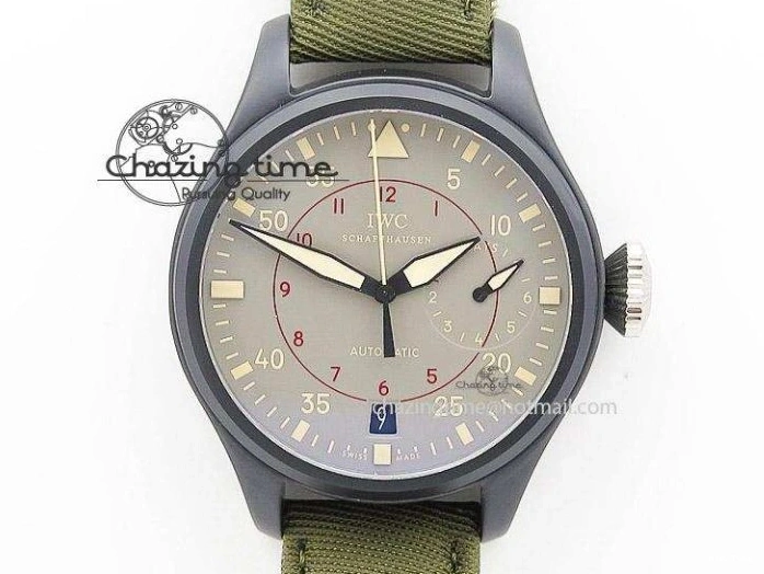 MIROTIME 0302 Big Pilot IW329802 M+F 1:1 Best Edition Green Dial on Green Nylon Strap MY Unique 7002